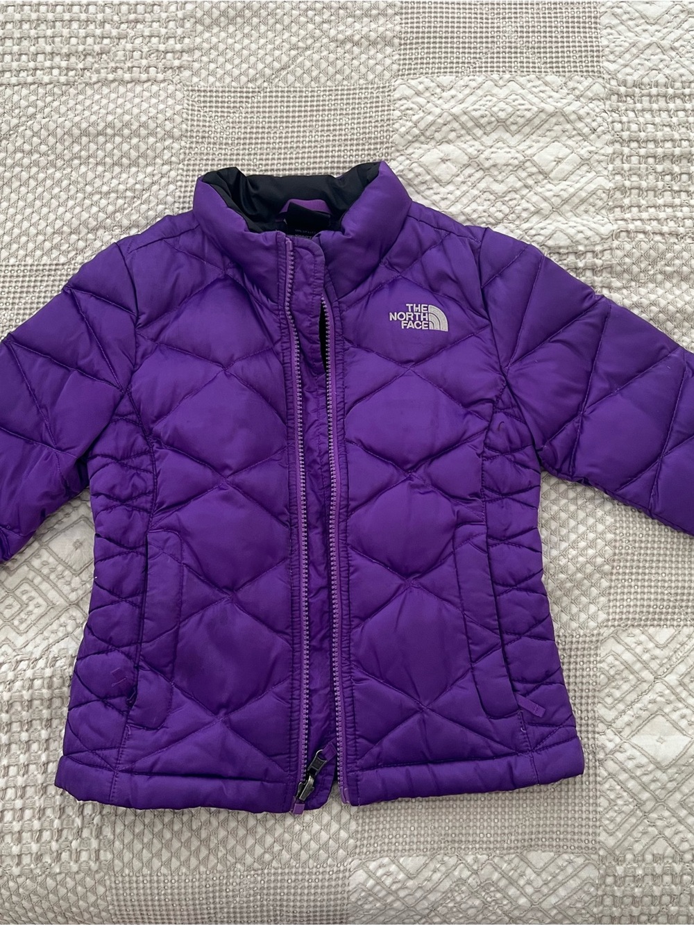 The North Face Girls' Purple Diamond-Quilt Puffer Jacket  5T